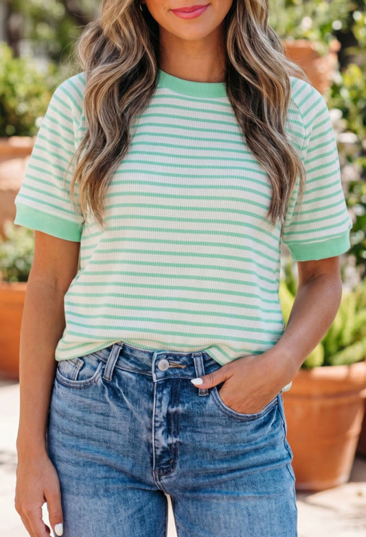 Green Stripes Tee, PREORDER