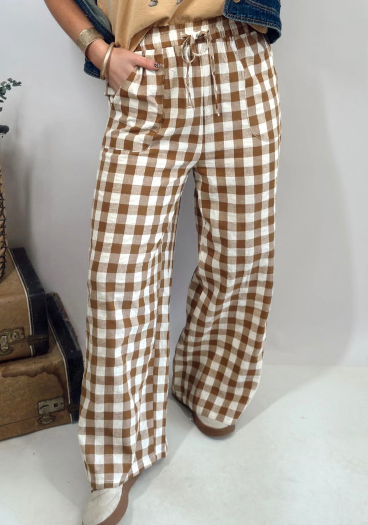 Cotton Gingham Pants, PREORDER