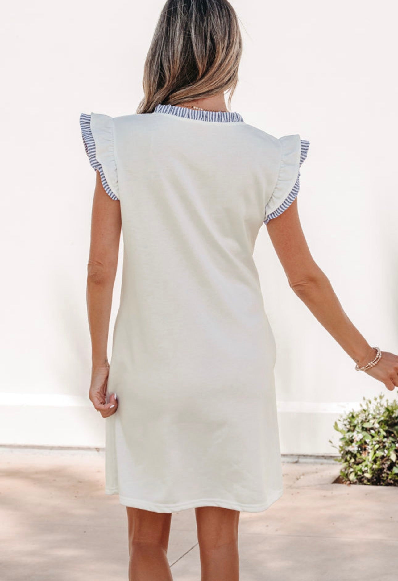 Ruffle Sleeve Dress