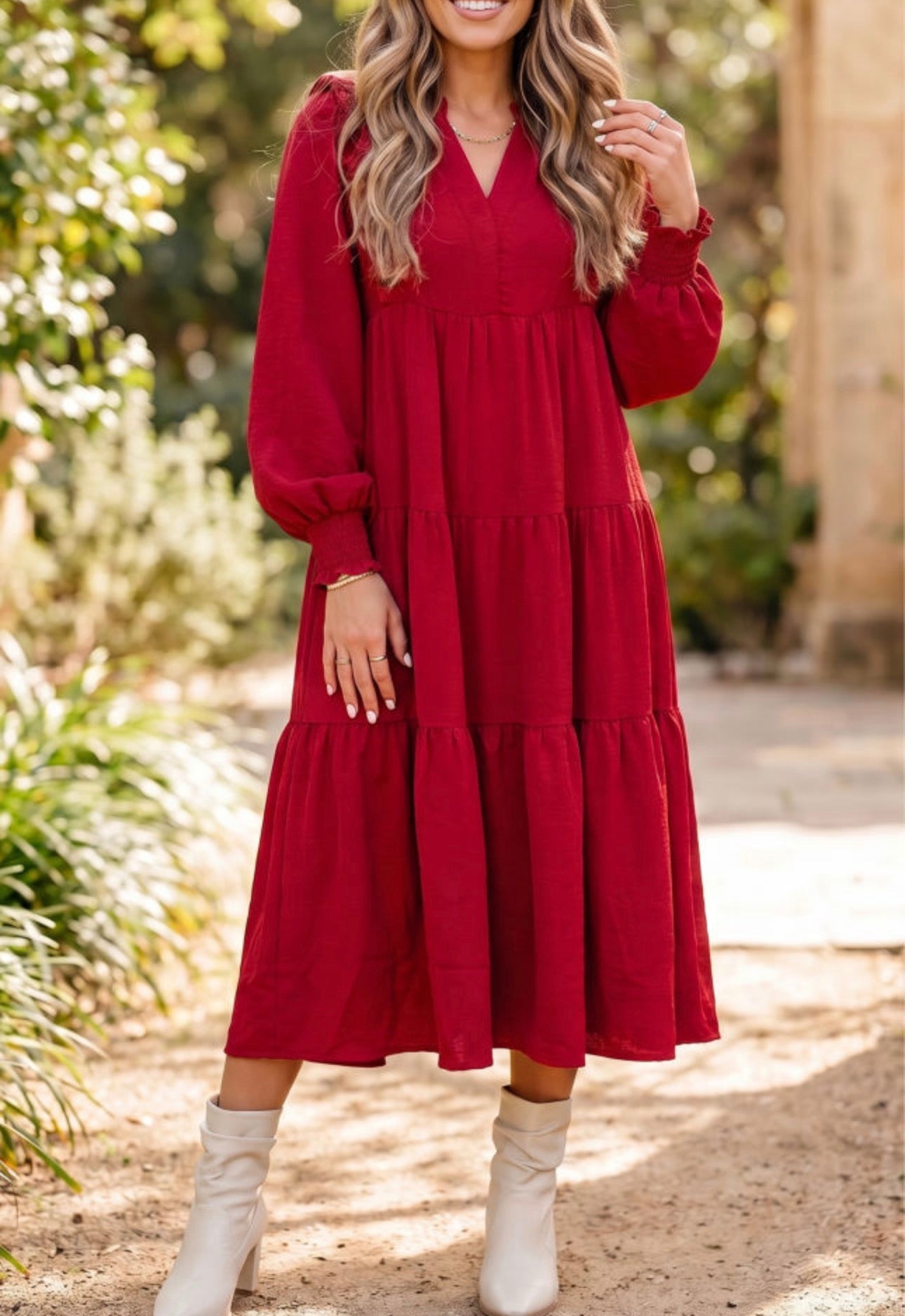 Long Sleeve Ruffle Midi, PREORDER