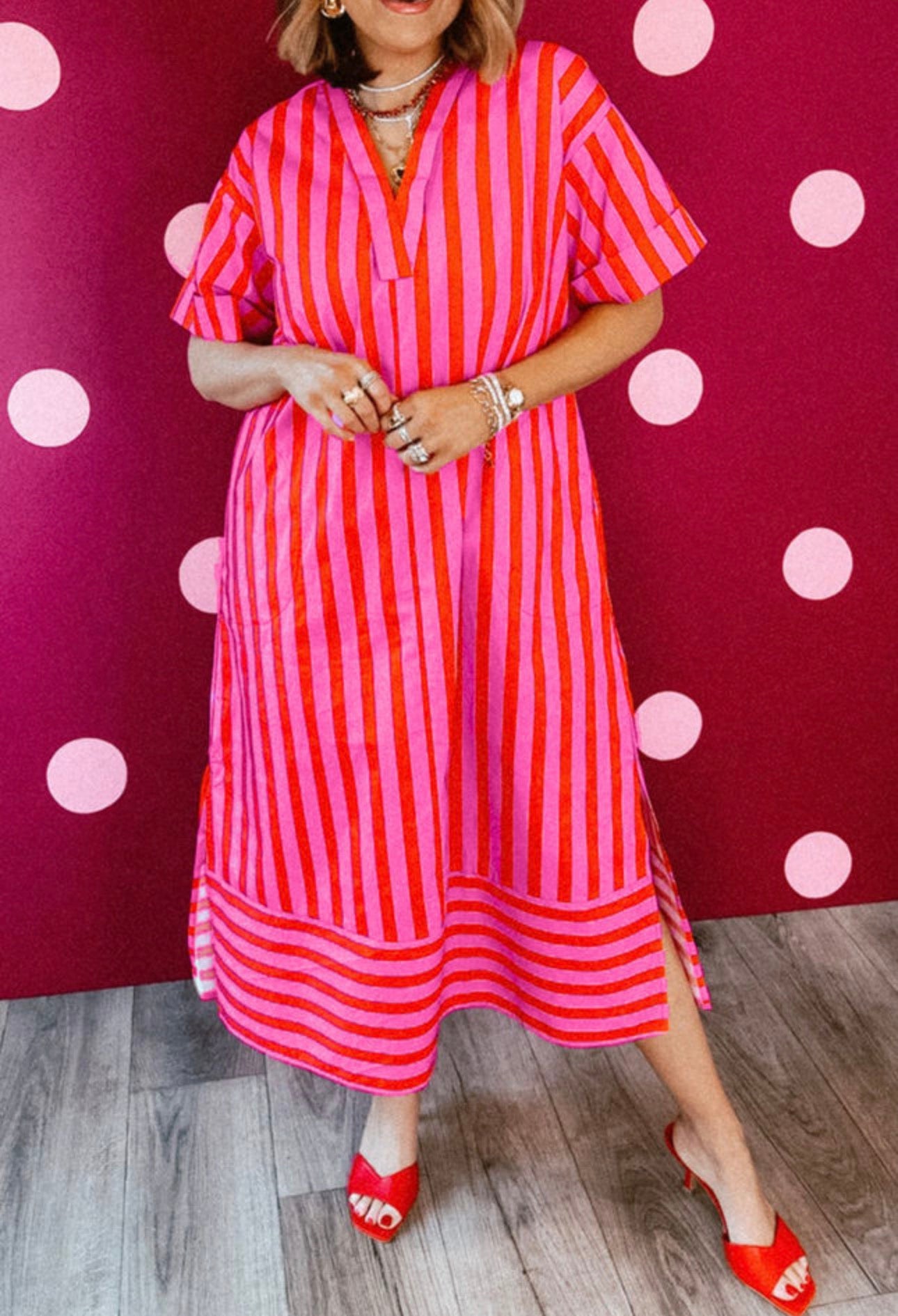 Striped Midi