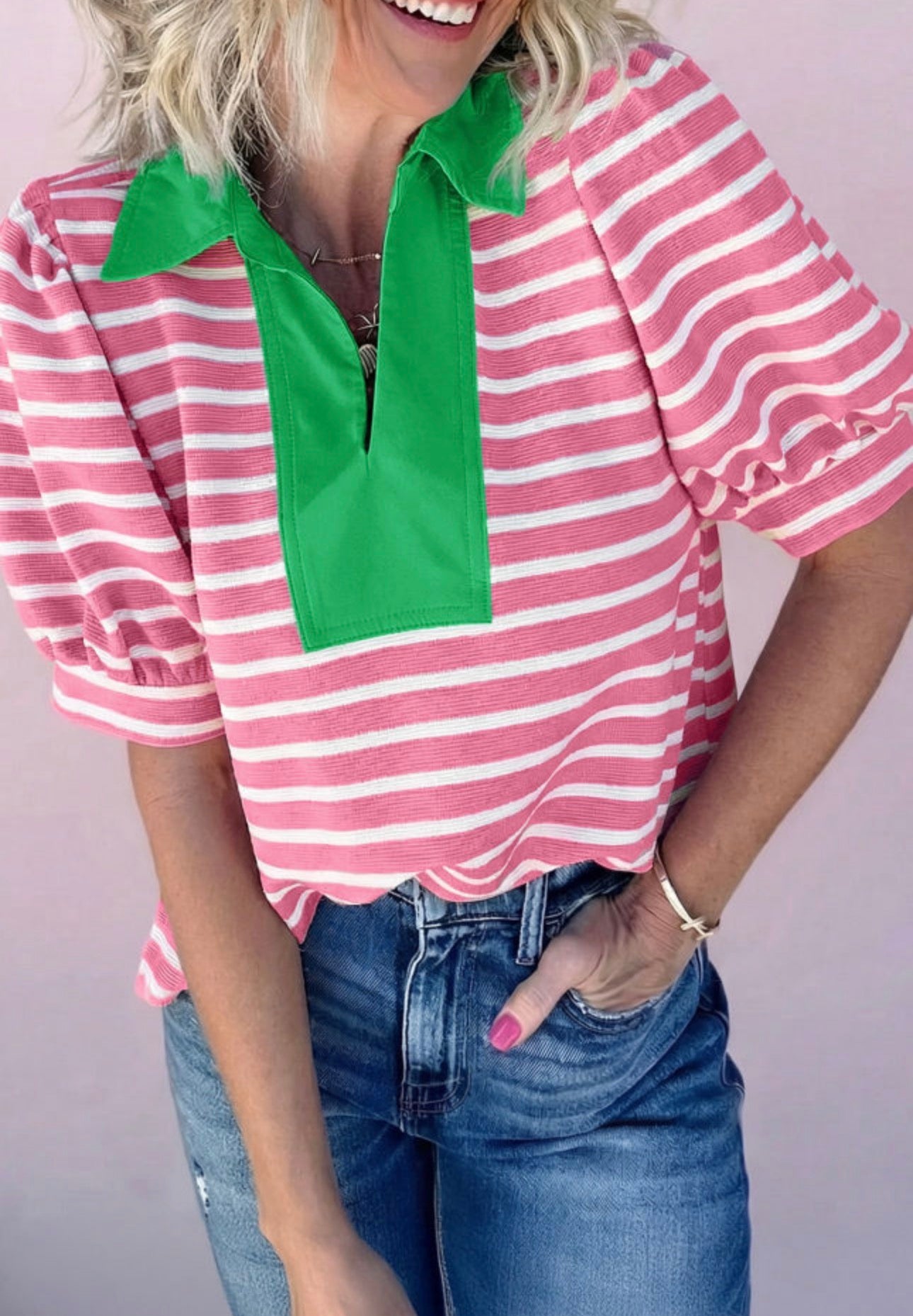 Green Trim Top, PREORDER