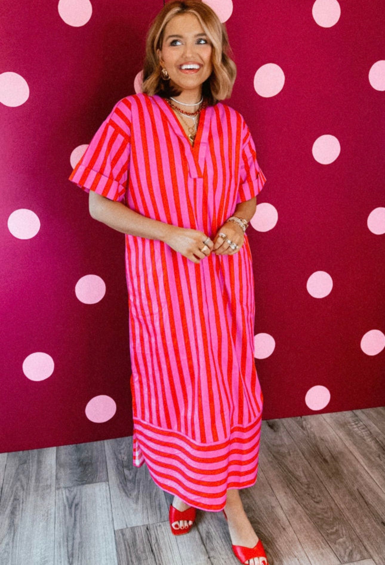 Striped Midi