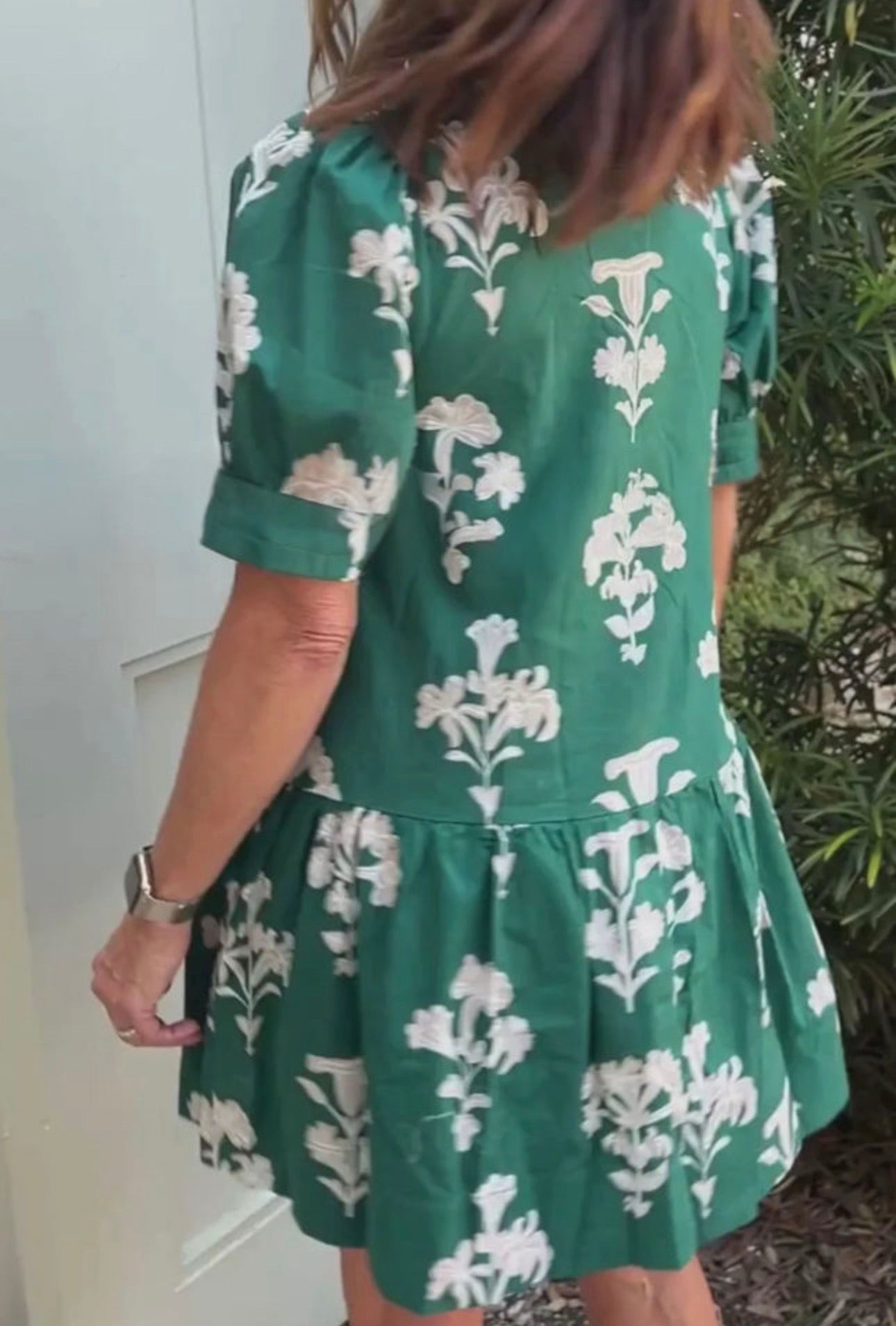Frilled V Neck Dress, PREORDER, 2 Colors