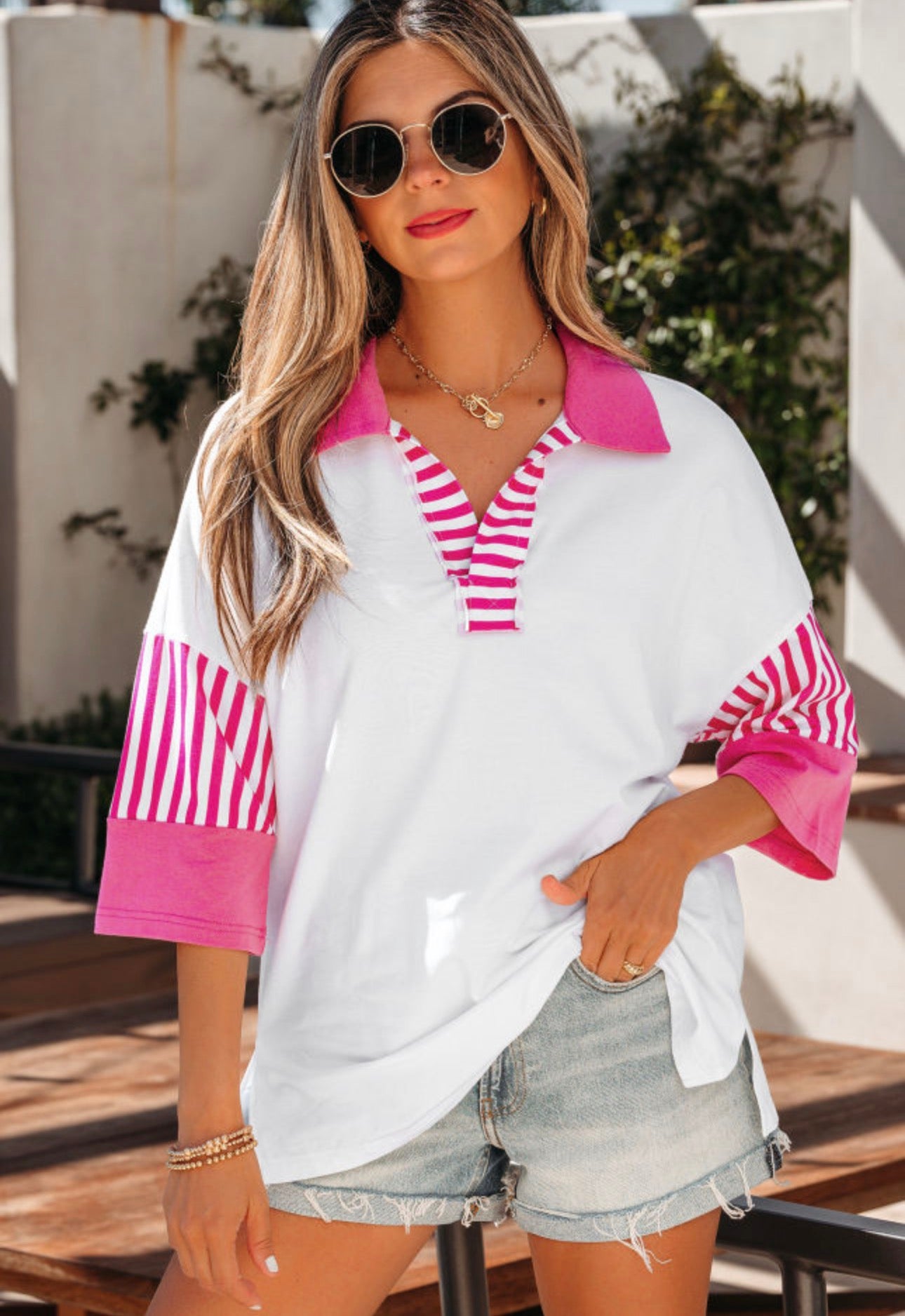 Patchwork Collared Shirt, PREORDER