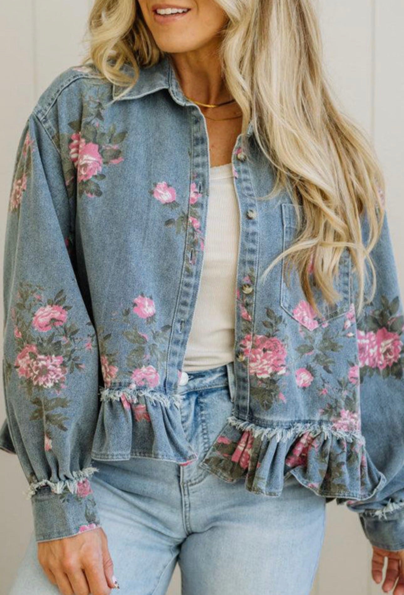 Floral Jean Jacket, PREORDER