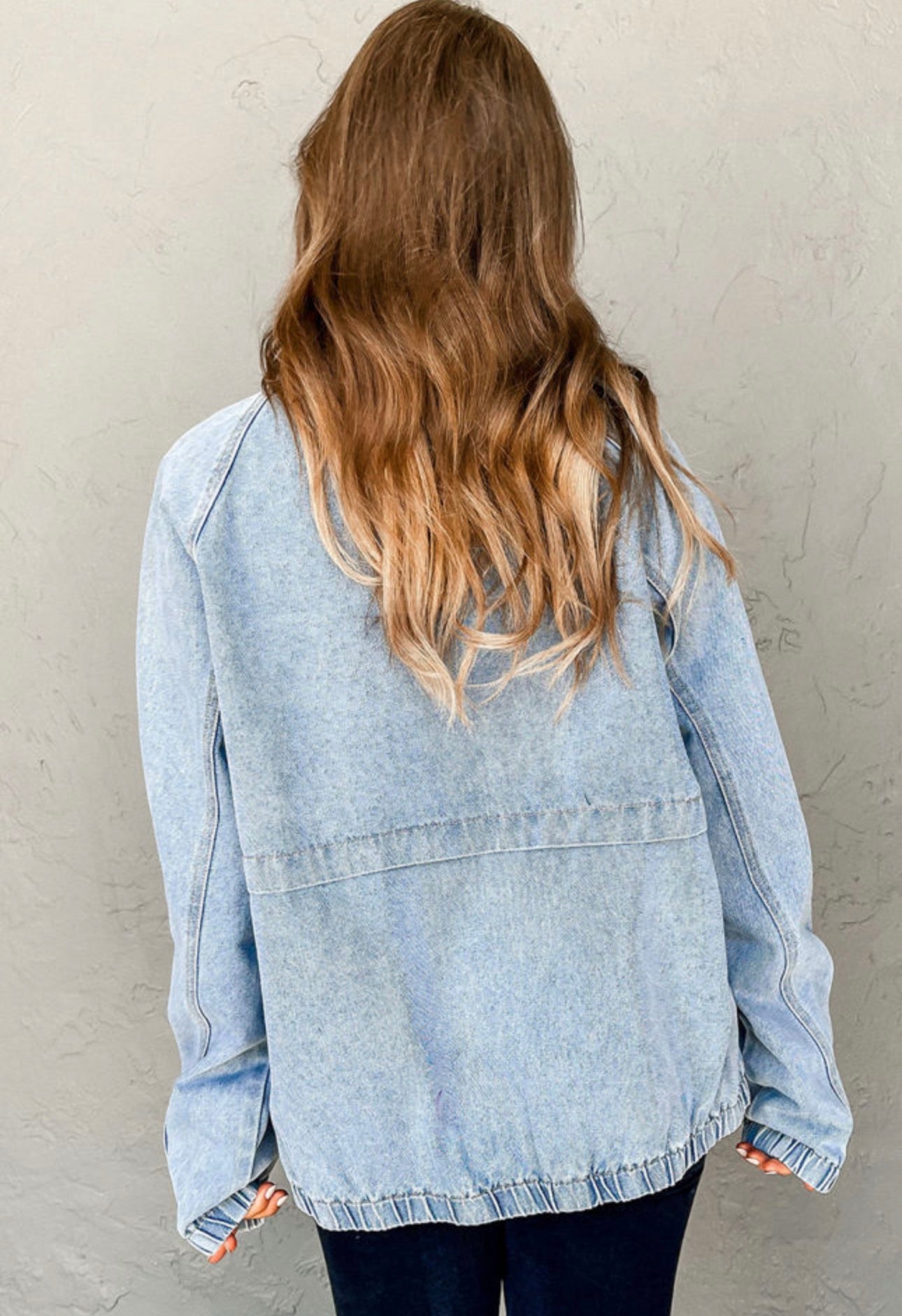 Zip Up Denim Jacket, PREORDER