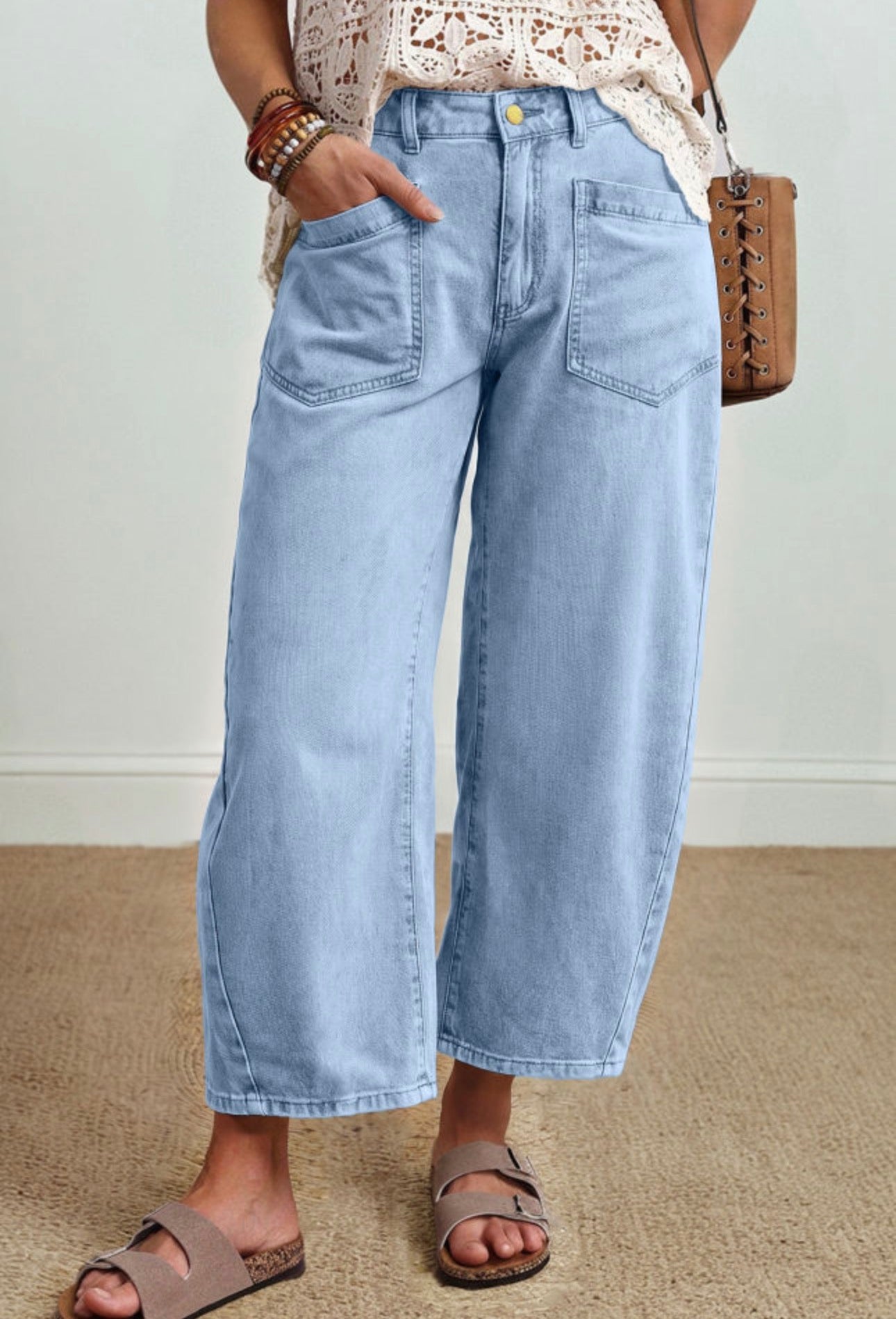 Ankle Length Barrel Denim, PREORDER *final sale*