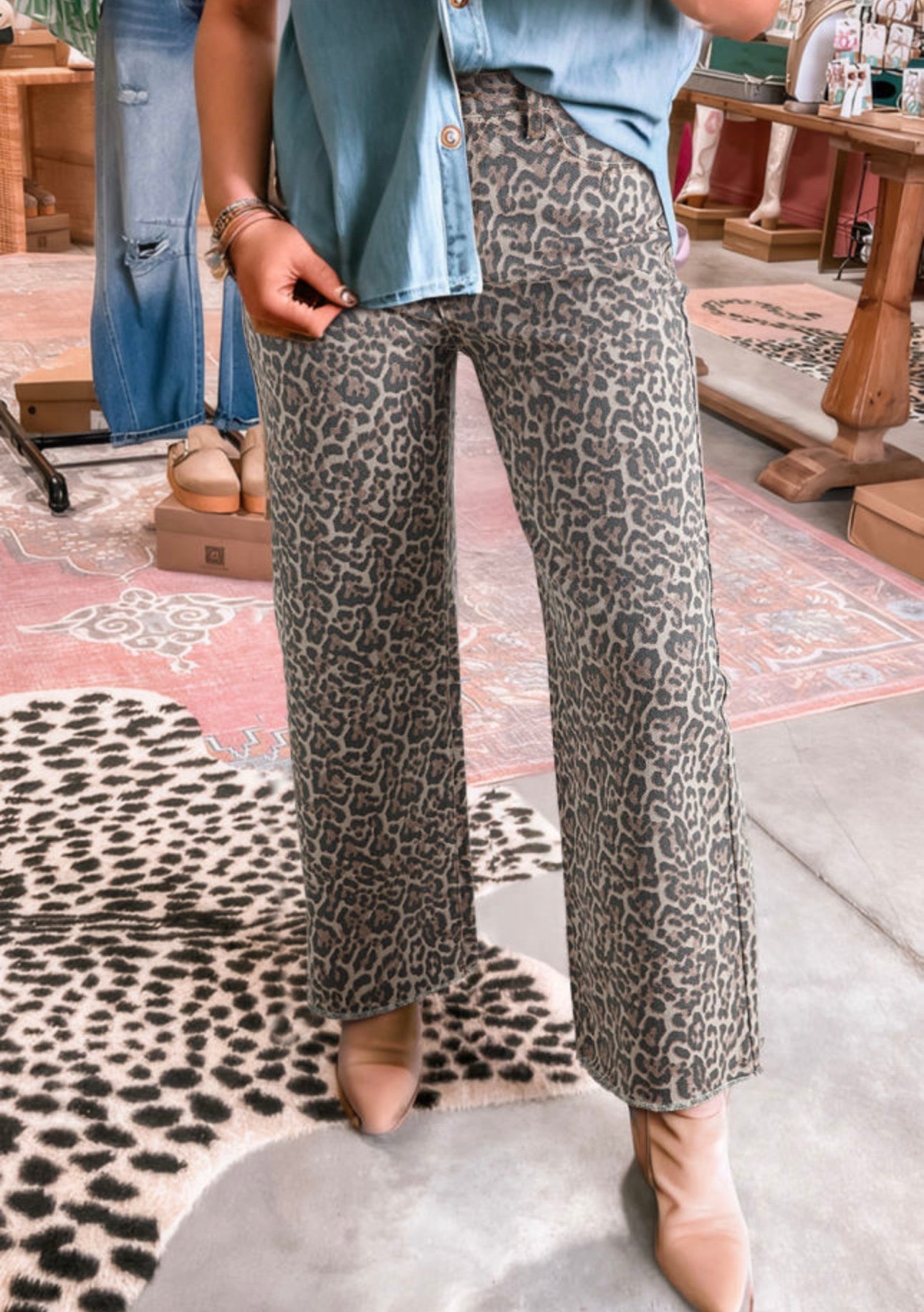 Leopard Denim PREORDER *final sale*