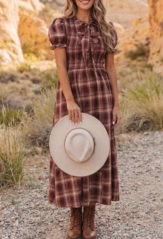 Plaid Front Tie, PREORDER