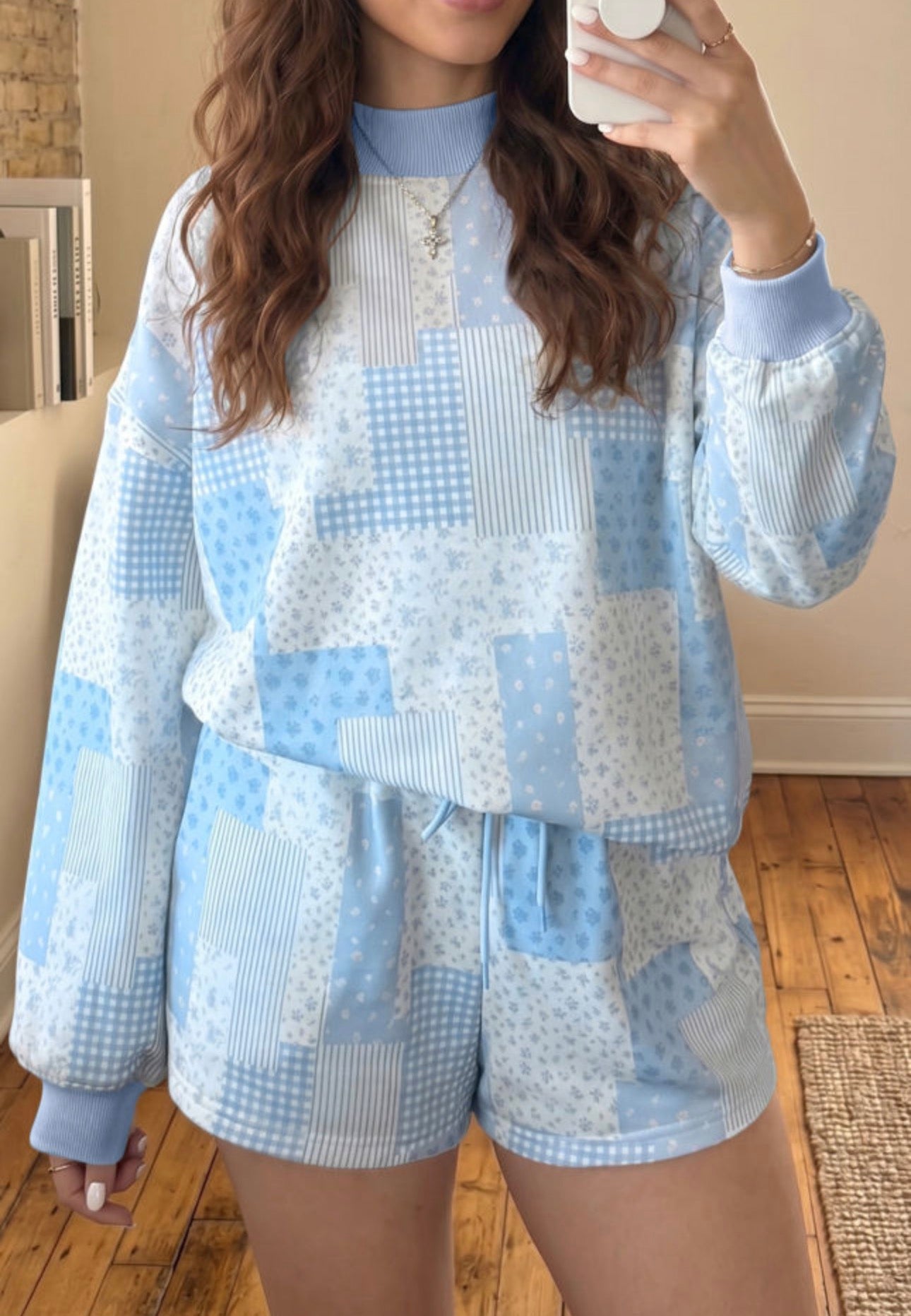 Drop Shoulder Patchwork Set, PREORDER